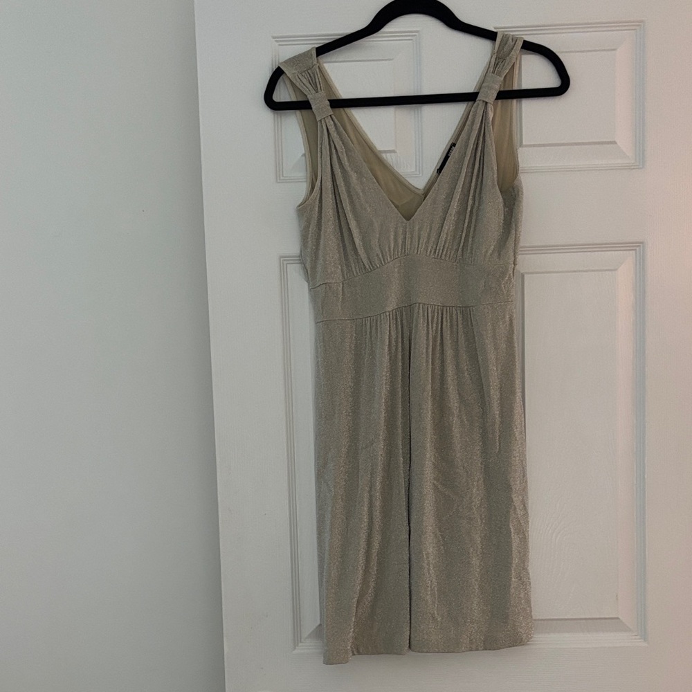 H&M Shimmering Beige Sleeveless Dress (or top)